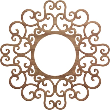 Ekena Millwork Reims Wood Fretwork Pierced Ceiling Medallion, Walnut, 34"OD x 13"ID x 3/8"T CMWP34X34X0375REWA